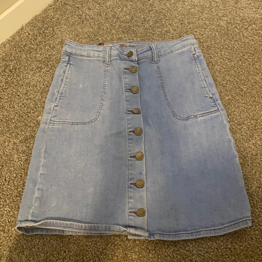 Light denim skirt